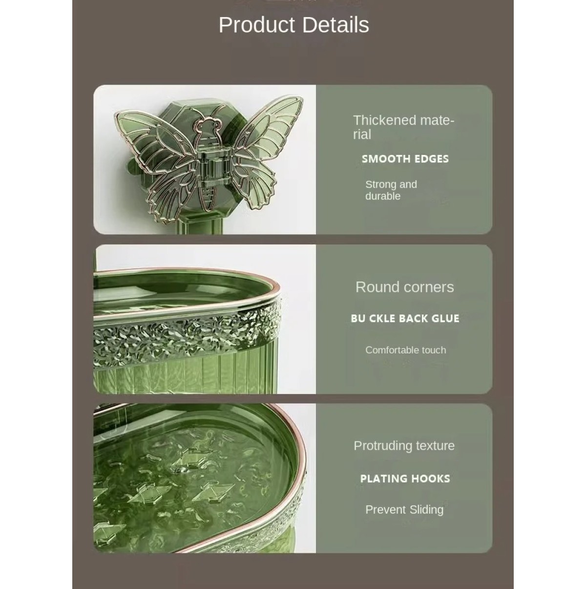 Shaped Soap Dish with Suction Cup