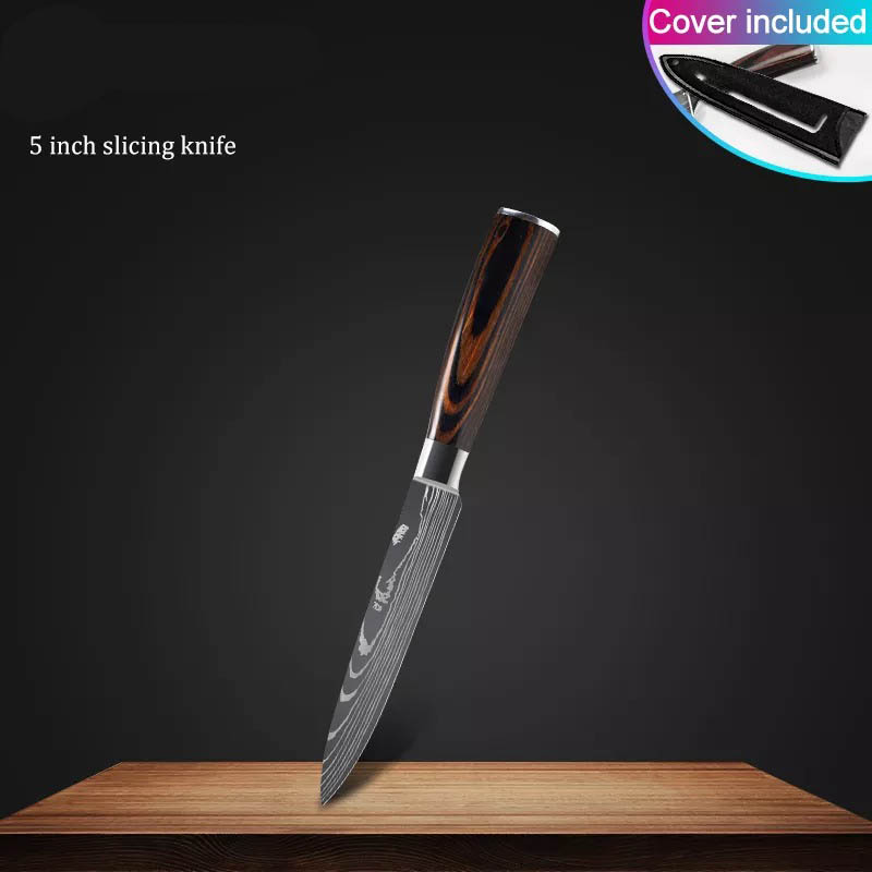 Pack of 10 kitchen knives