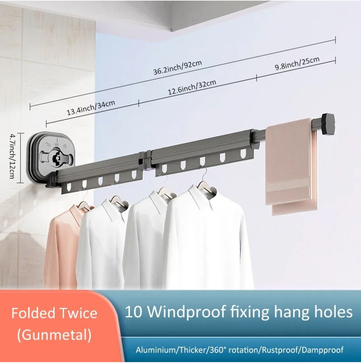Androf Wall Mounted Clothes