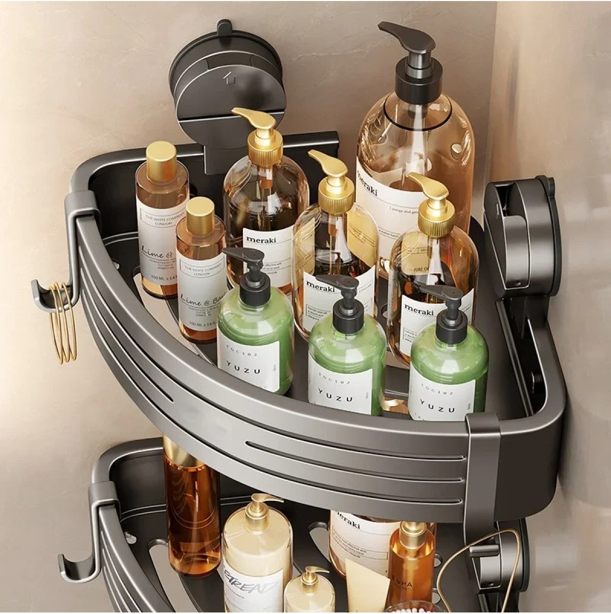 Space aluminum bathroom storage rack