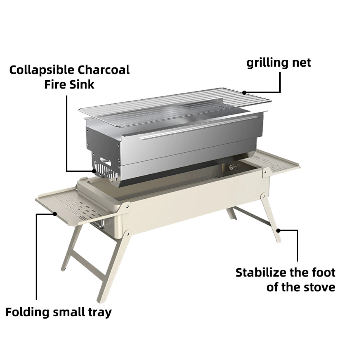 Androf Portable Grill Outdoor