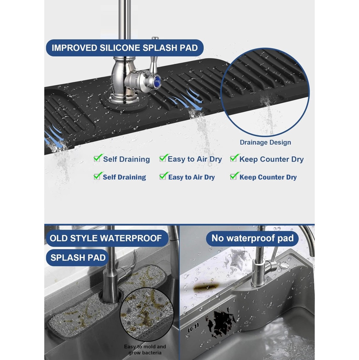 Kitchen Silicone Sink Protector