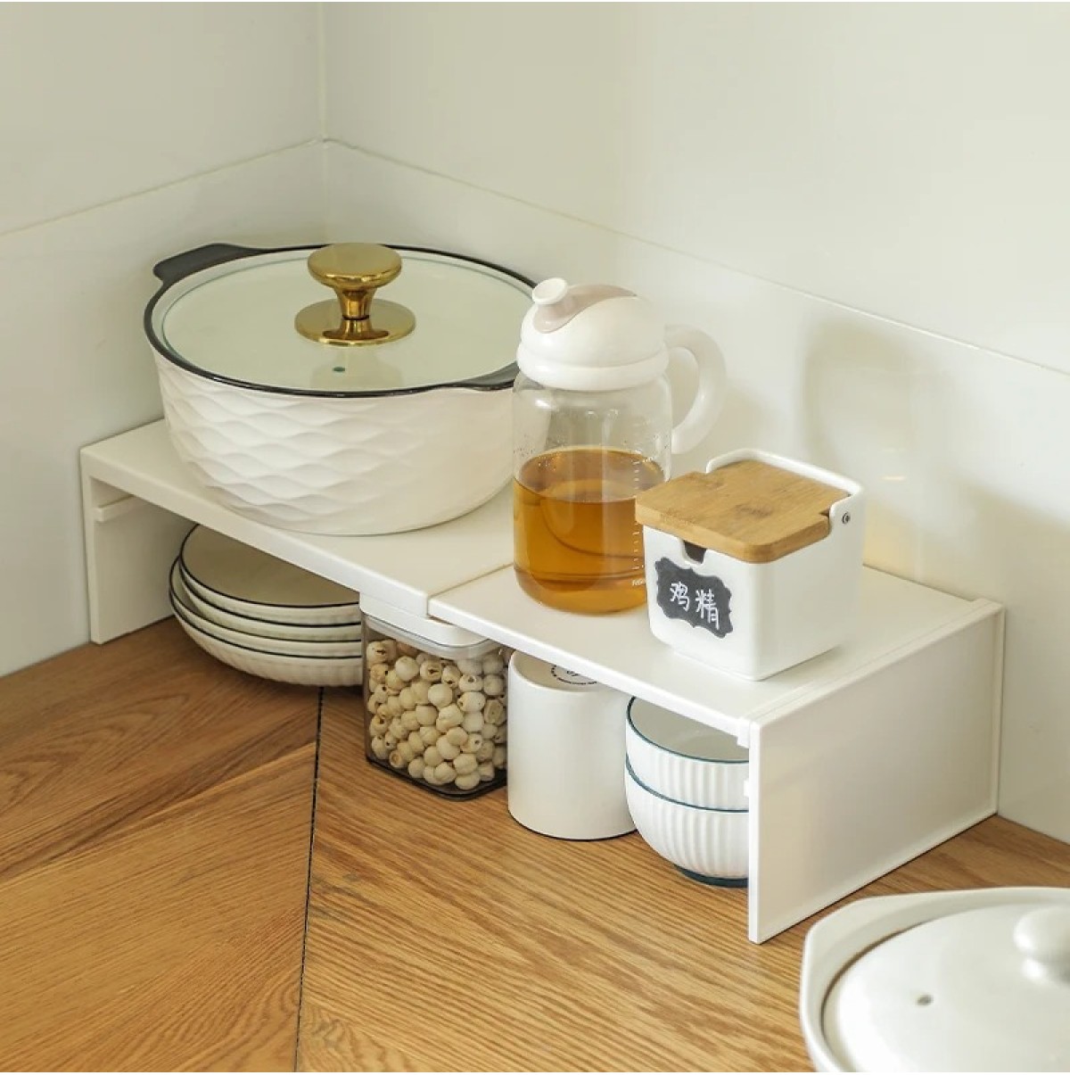 Adjustable Kitchen Cabinet Organizer Shelf