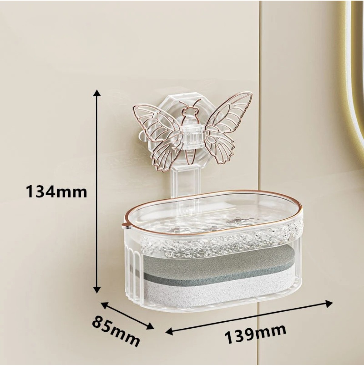 Shaped Soap Dish with Suction Cup